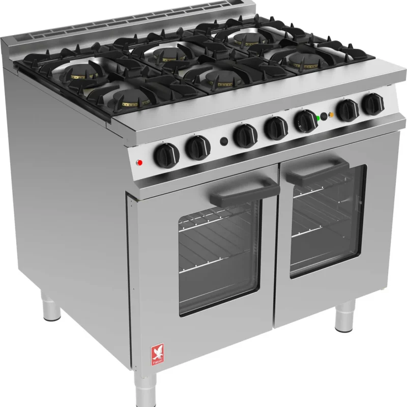 Falcon G3106 Open Top - 6 Burner - Gas Fan Assisted Oven Range - Gas
